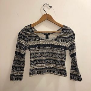 Forever 21 Patterned Crop Top